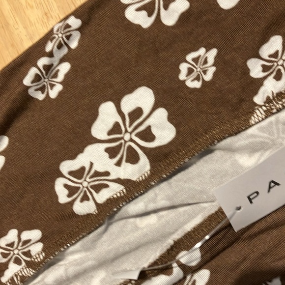 PacSun Brown and White Tie Front Crop Camisole - Picture 4 of 5